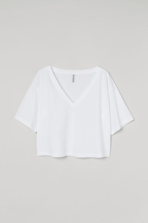 Camiseta Cropped - Blanco