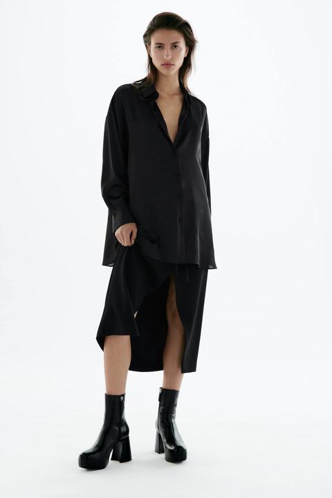 Camisa Satinada Oversize