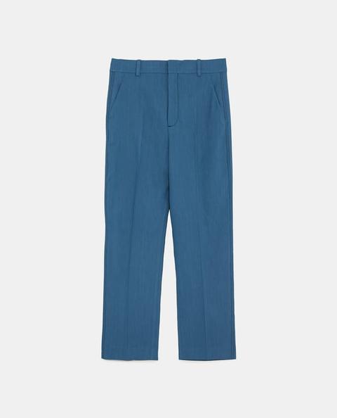 Pantaloni Con Impuntura Laterale