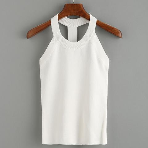Top Tejido Sisa Racerback -blanco