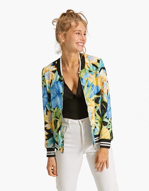 Cazadora Bomber Estampada