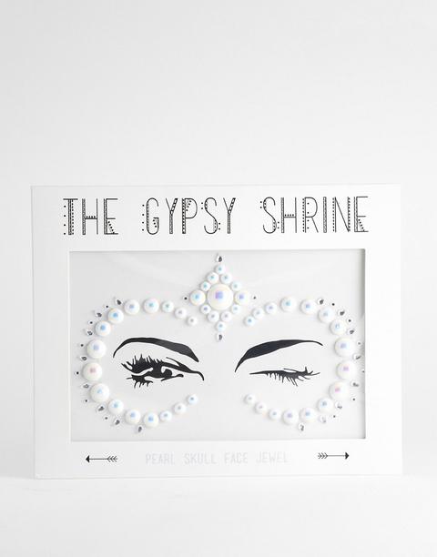 The Gypsy Shrine - Gioielli Per Il Viso Con Teschio In Perle - Multicolore