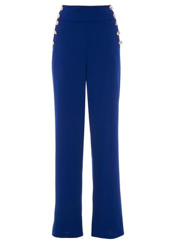 Womens *quiz Blue High Waist Palazzo 