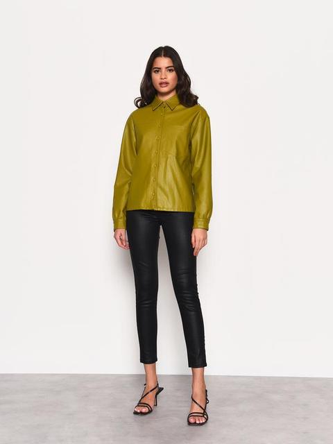 Moss Green Pu Shirt