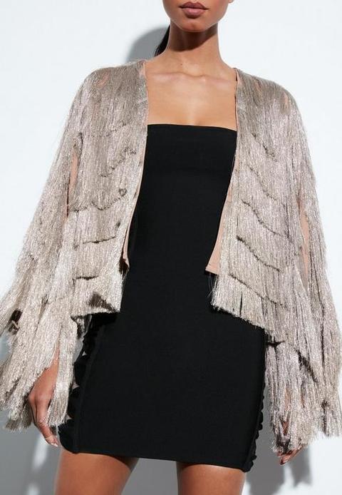 gold fringe jacket