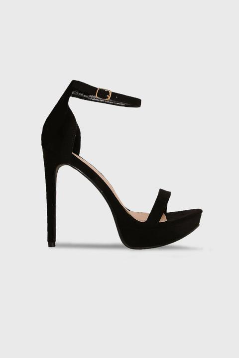 black platform stiletto heels