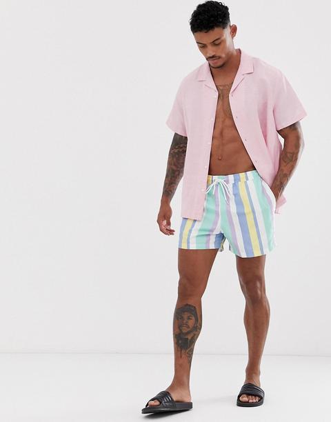 short de bain violet