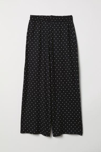 H & M - Pantaloni Ampi In Jersey - Nero