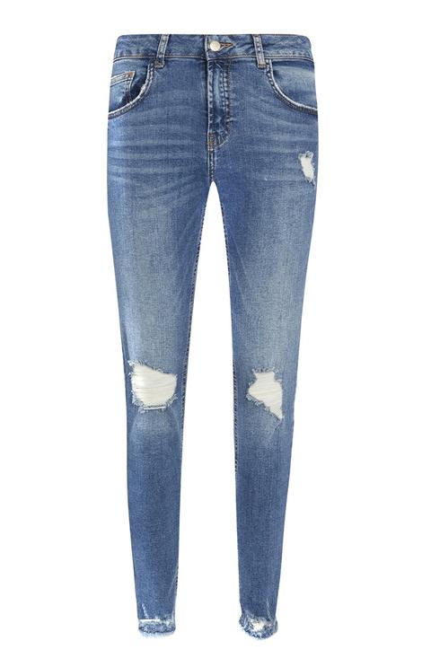 Blue Ripped Skinny Jean