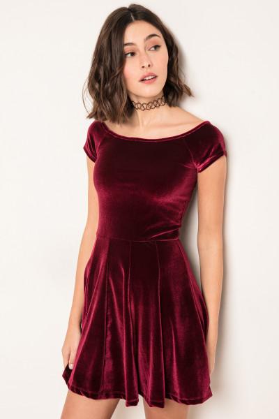 Velvet A-line Dress