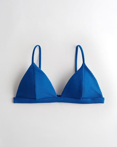 Ribbed Triangle Bikini Top