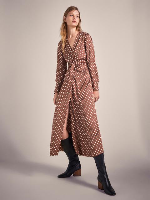 Vestido Estampado Topos