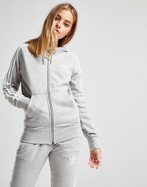 especificación Están deprimidos dos semanas Adidas Originals 3-stripes California Full Zip Hoodie - Grey - Womens de Jd  Sports en 21 Buttons