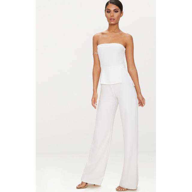 bandeau jumpsuit white