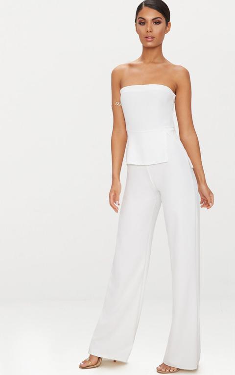 white peplum jumpsuit