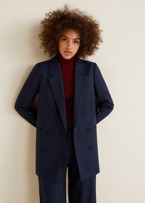 Veste De Costume À Rayures