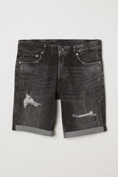 H & M - Shorts In Denim Slim Fit - Nero