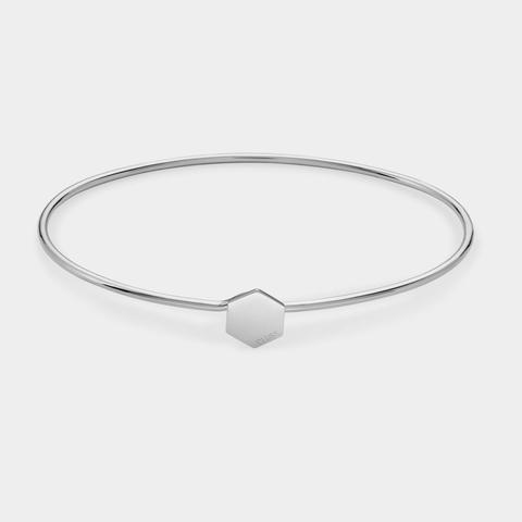 Essentielle Bangle Hexagon Silver Colour