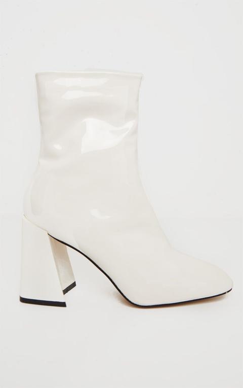 white square toe ankle boots