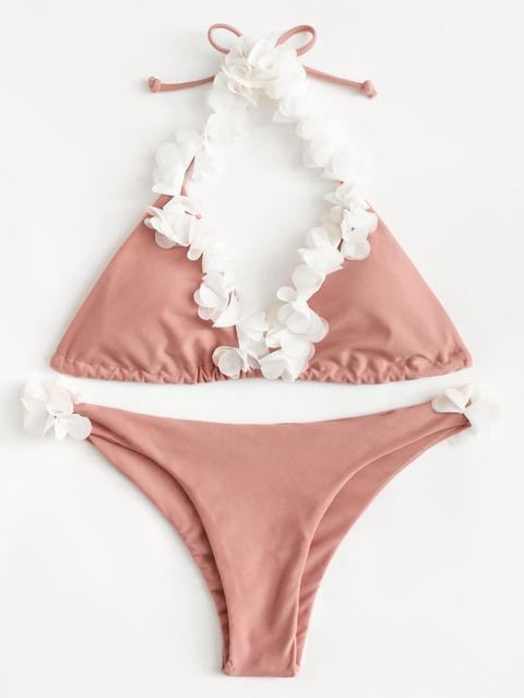 Set De Bikini Con Flor