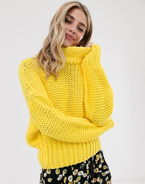 Jersey De Punto Grueso My Only Sunshine De Free People-amarillo