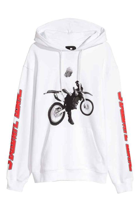 Sudadera Con Capucha Y Motivo