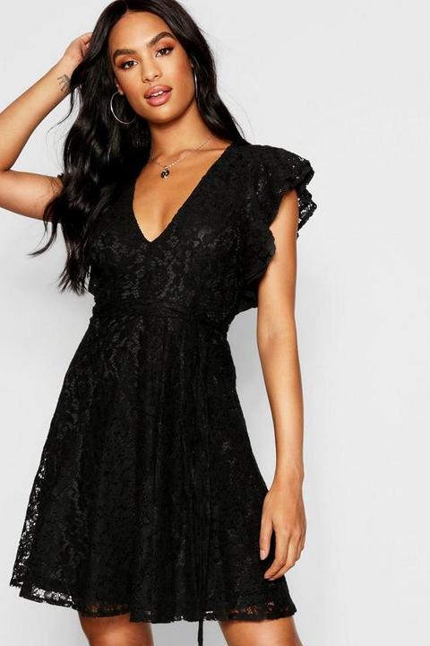 Tall Ruffle Lace Skater Dress