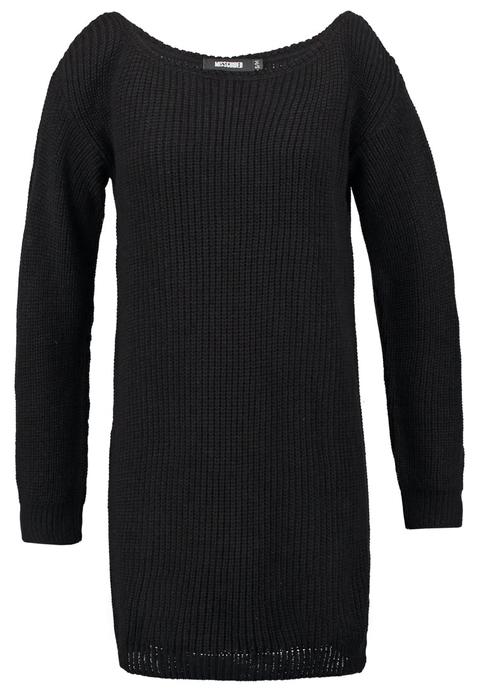 Missguided Ayvan Off Shoulder Abito In Maglia Black