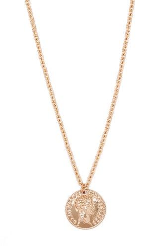 Forever 21 Coin Pendant Necklace , Gold