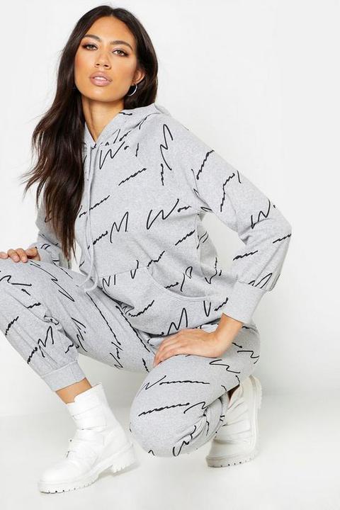 Woman Script All Over Print Hoodie