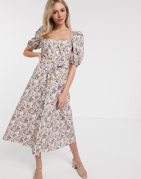 asos button through midi dress