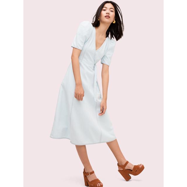 kate spade denim wrap skirt