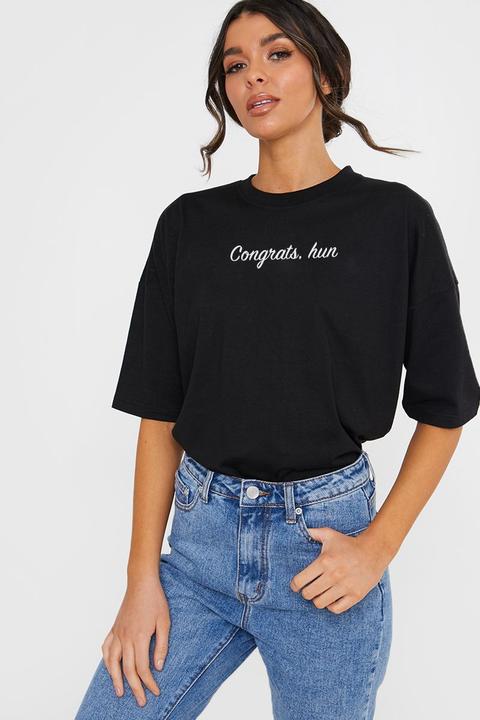 Black T-shirts - Shaughna Phillips Congrats, Hun Black T-shirt