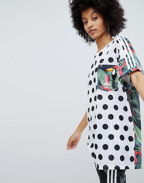 Camiseta Con Estampado Multicolor De Adidas Originals X Farm