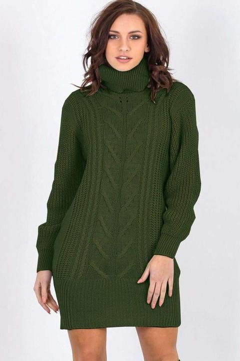 Elouise Roll Neck Knitted Jumper Dress