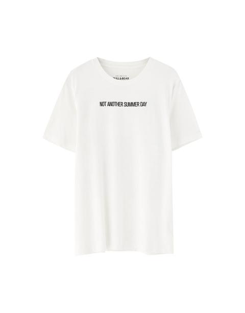 Camiseta Blanco Y Negro Texto