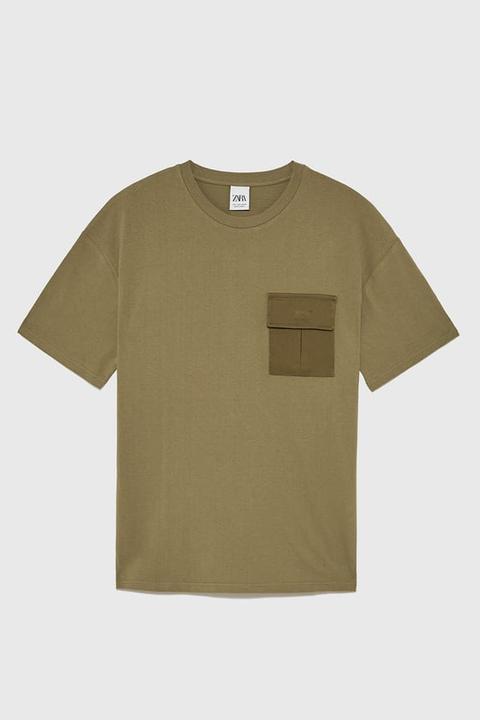 Shirt Mit Abgesetzter Tasche