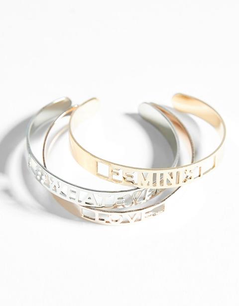 Set De 3 Pulseras Con Texto