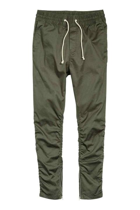 Joggers En Sarga De Algodón