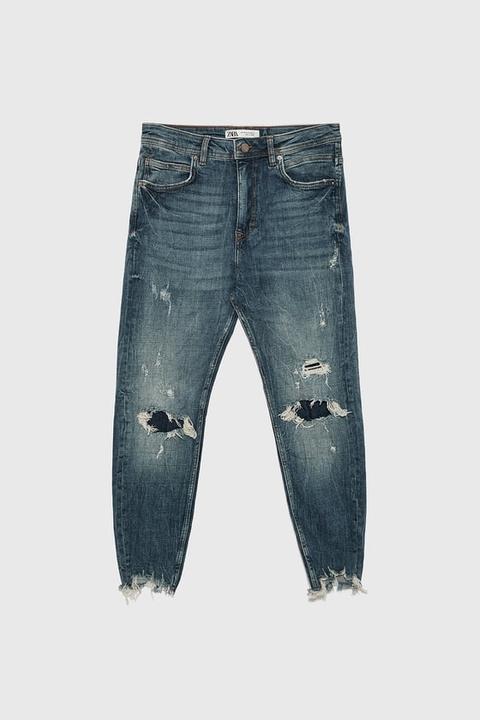 New-carrot-jeans Mit Rissen