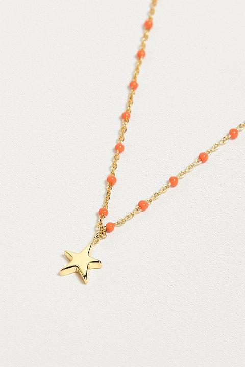 Estella Bartlett Coral Enamel Dot Star 