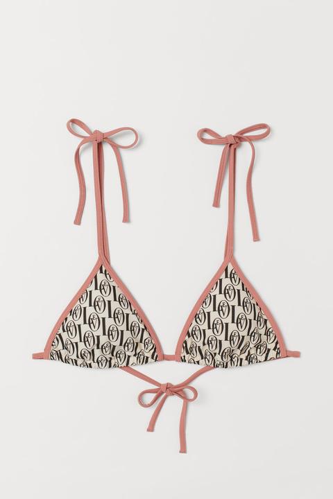 H & M - Top Bikini Triangolo Imbottito - Beige
