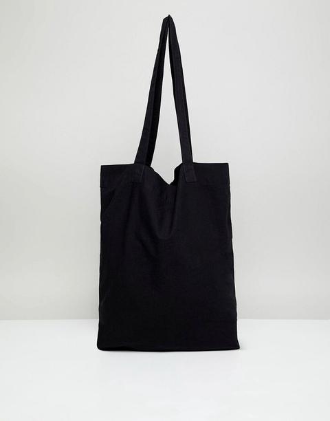 Asos Design - Tote Bag Léger En Coton Biologique - Noir