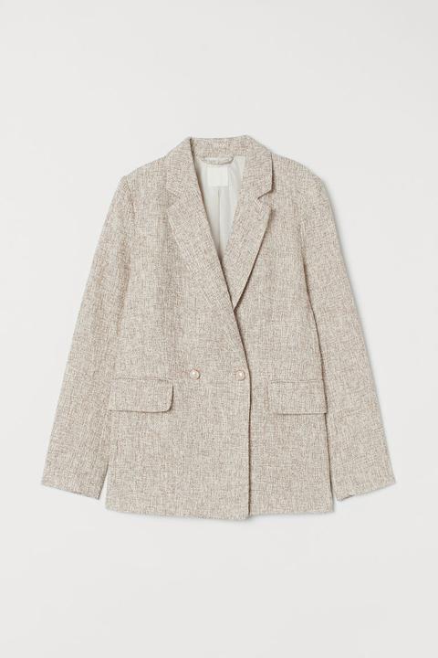 Blazer En Bouclette - Blanc