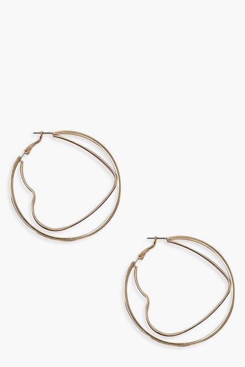 Heart And Circle Hoop Earrings