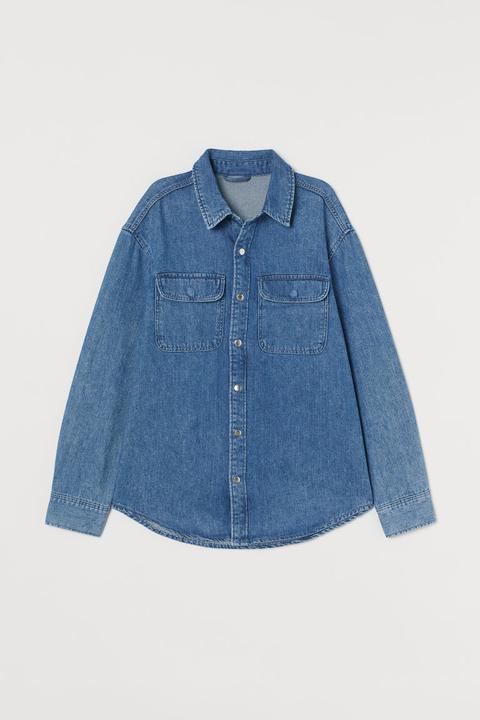 Denim Shirt Jacket - Blue