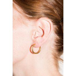 Gold Big Thick Hoop Earrings