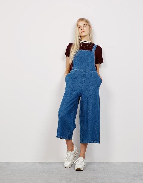 Salopette Culotte In Denim