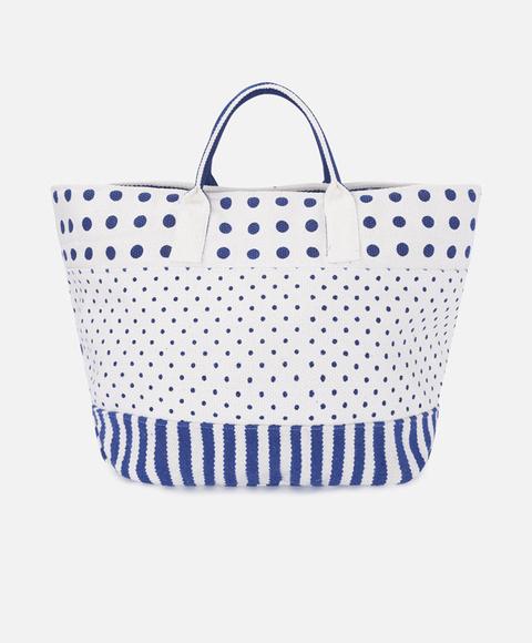 Bolsa Topos Color: Azul Talla: M Material: Algodón,