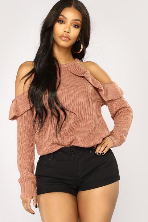 Love Struck Long Sleeve Sweater - Mauve